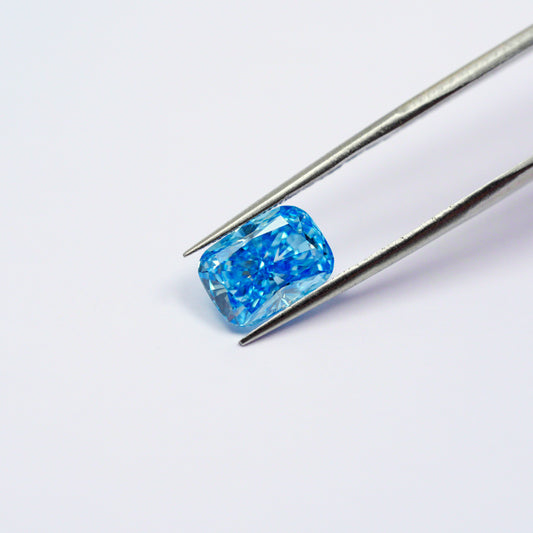 Cushion modified 3.06ct Fancy Vivid Blue VVS2 EX EX