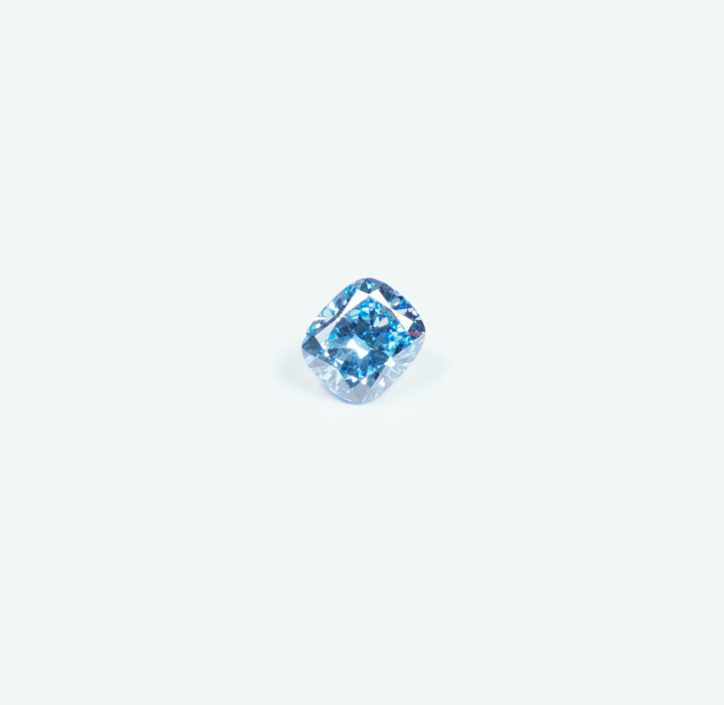 Cushion brilliant 2.01ct Fancy Vivid Blue VVS2 EX EX