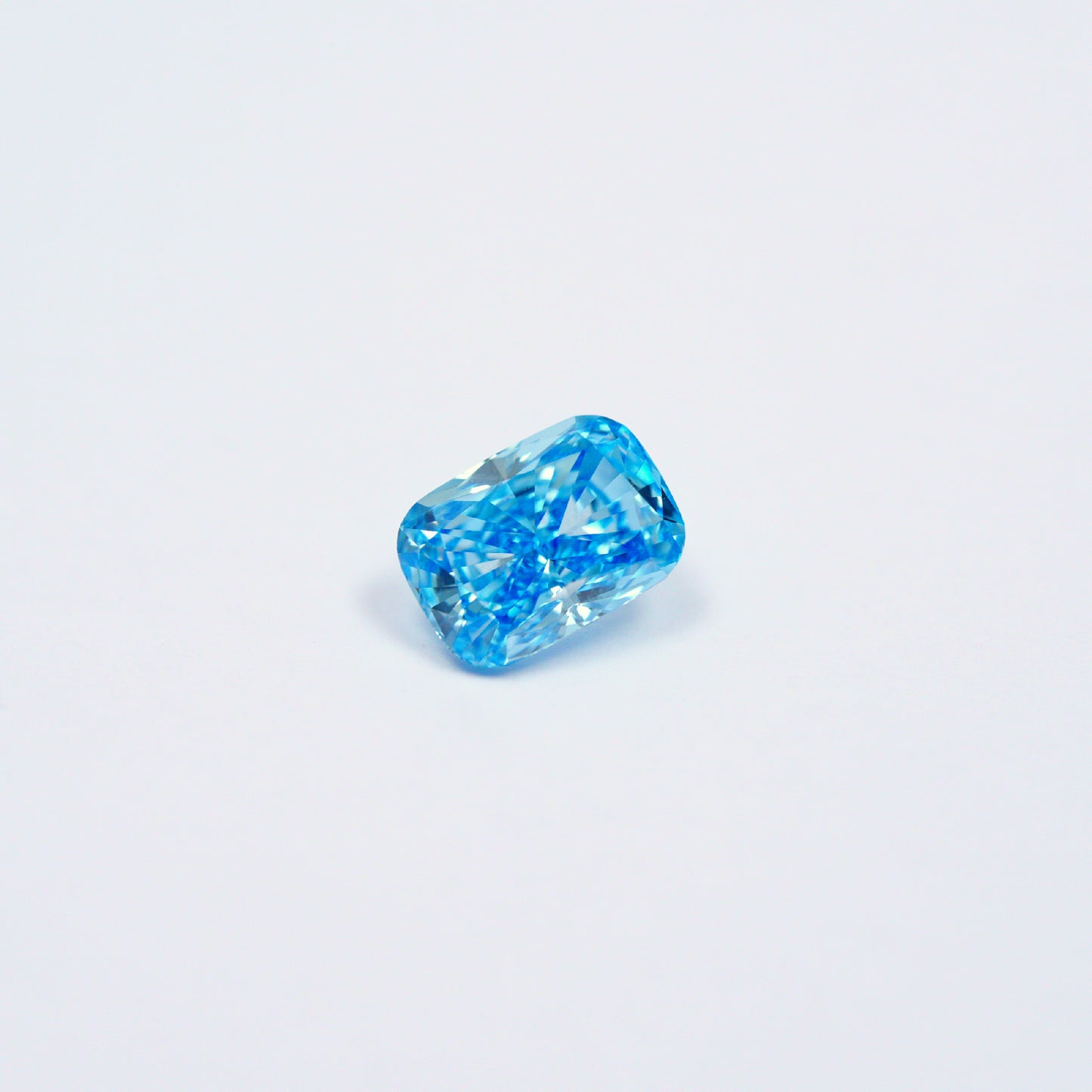 Cushion modified 3.06ct Fancy Vivid Blue VVS2 EX EX