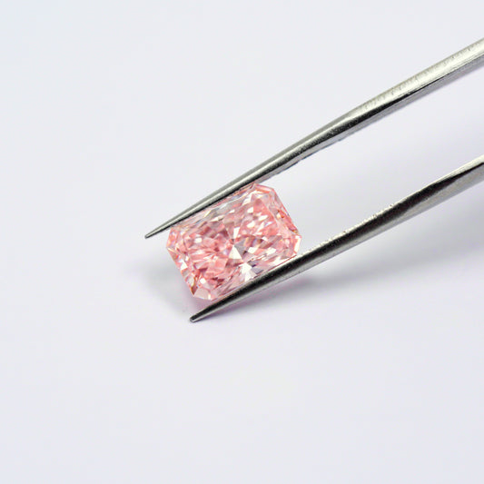 Radiant 3.08ct Fancy Vivid Pink VVS2 EX EX